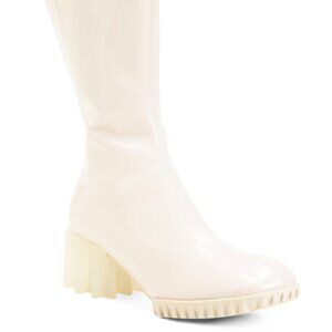 NEW 4CCCCEES Patent Leather Bloffo Half Boots Cream for women 1368mn